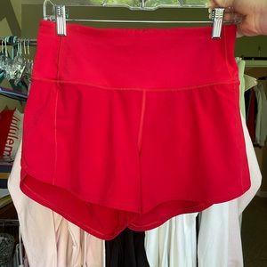 lululemon speed up high rise shorts